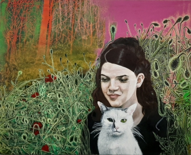Mädchen mit Katze